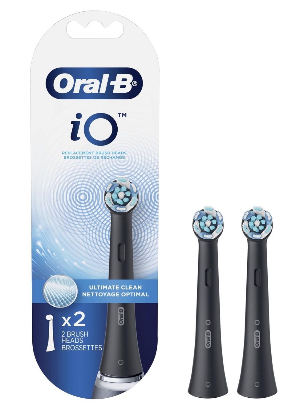 iO Replacement Brush Heads - Black (2 Pack)